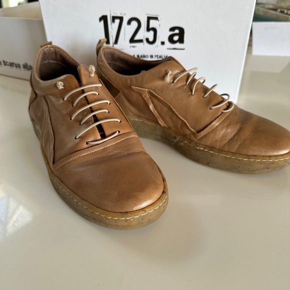 1725.A Pike Sneakers - tan and bronze leather made in Italy 38 - Picture 3 of 8